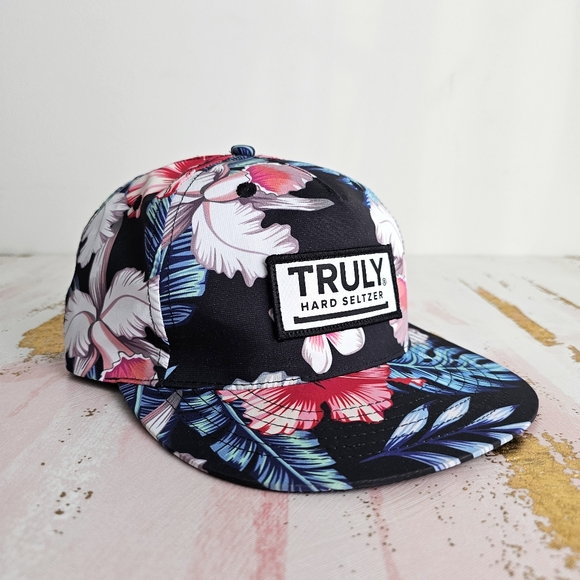 Truly Hard Seltzer SnapBack Hat Hawaiian Floral Tropical Unisex Adjustable Cap main image 9